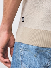 BOSS Beige Trophy Neck Polo Shirt - Image 4 of 5