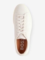 BOSS White Kieran Logo Trainers - Image 2 of 4