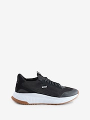 BOSS Grey Logo Trainers - Image 1 of 4