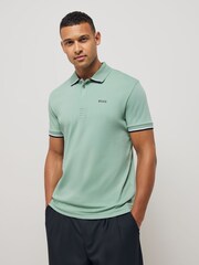 BOSS Green Regular-Fit Paddy Hidden Placket Polo Shirt - Image 1 of 3