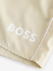 BOSS Natural Mooneye Logo Swim Shorts - Image 4 of 6