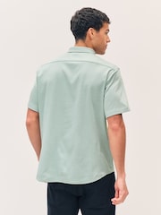 Зелений - BOSS Regular Fit Short Sleeve Shirt - Image 2 of 4
