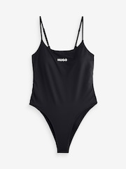 HUGO Black Logo Squareneck Swimsuit - Image 5 of 5