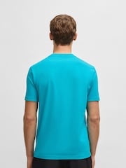 BOSS Blue Regular Fit Logo T-Shirt - Image 3 of 7