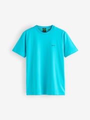 BOSS Blue Regular Fit Logo T-Shirt - Image 5 of 7