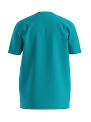 BOSS Blue Regular Fit Logo T-Shirt - Image 7 of 7