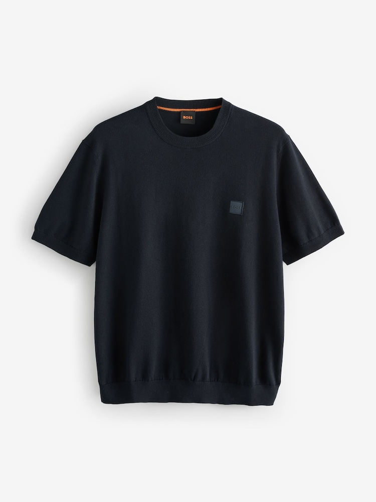 BOSS Blue Relaxed Fit Box Logo T-Shirt - Image 1 of 1