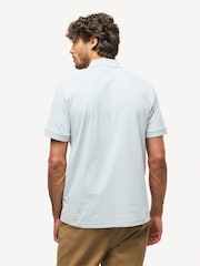 BOSS Blue Regular Fit Logo 100% Cotton Polo Shirt - Image 2 of 4