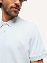 BOSS Blue Regular Fit Logo 100% Cotton Polo Shirt - Image 3 of 4