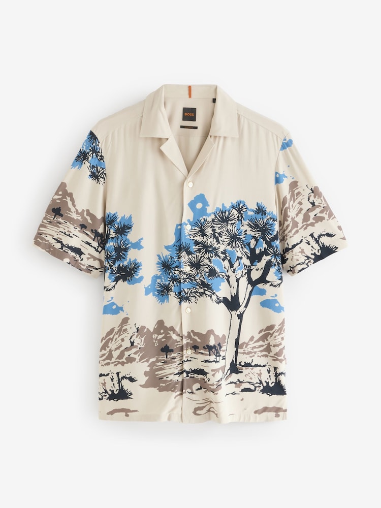 Marrón - BOSS Printed Shirt - Imagen 1 de 1