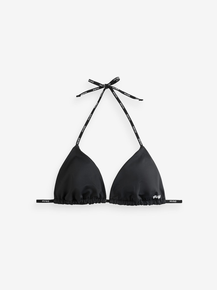 HUGO Black Logo Triangle Bikini Top - Image 1 of 2