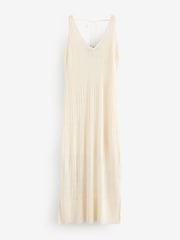 BOSS White Knitted Crochet Summer Maxi Dress - Image 1 of 1
