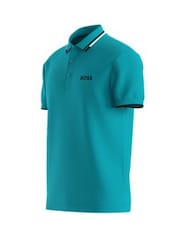 BOSS Blue Paddy Pro Tipped Collar Polo Shirt - Image 6 of 7