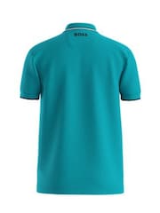BOSS Blue Paddy Pro Tipped Collar Polo Shirt - Image 7 of 7