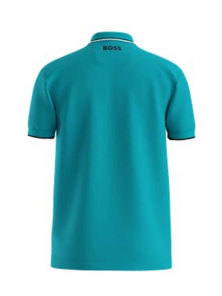 BOSS Blue Paddy Pro Tipped Collar Polo Shirt - Image 7 of 7 BOSS Blue Paddy Pro Tipped Collar Polo Shirt - Image 7 of 7