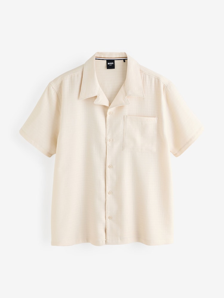 BOSS Cream Vida 100% Cotton Shirt - Image 1 of 1