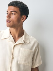 BOSS Cream Vida 100% Cotton Shirt - Image 3 of 4