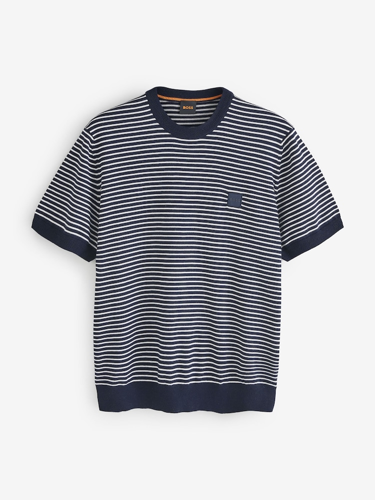 BOSS Black & Grey Relaxed Fit Box Logo T-Shirt - Image 1 of 1
