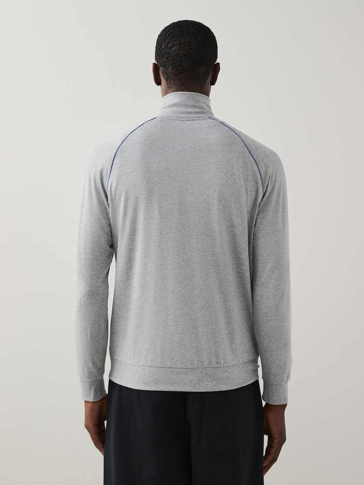 BOSS Grey Regular Fit Zip Through Jacket - Image 2 of 4