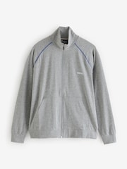 BOSS Grey Regular Fit Zip Through Jacket - Image 4 of 4