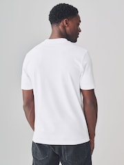 BOSS White Relaxed Fit Graphic 100% Cotton T-Shirt - Image 2 of 5