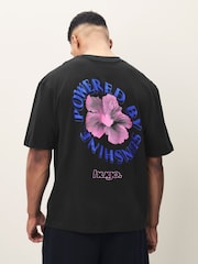 HUGO Black 100% Cotton Smiley Face Logo T-Shirt - Image 3 of 7