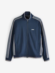 BOSS Blue Zip Through Logo Jacket - Image 1 of 1