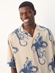 BOSS Brown Regular Fit Short Sleeve Shirt - Image 2 of 5