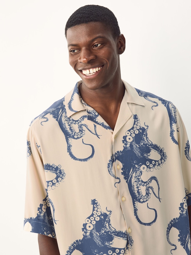 BOSS Brown Regular Fit Short Sleeve Shirt - Image 2 of 5
