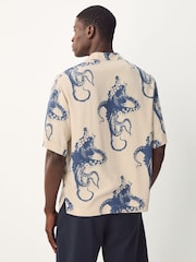 BOSS Brown Regular Fit Short Sleeve Shirt - Image 3 of 5
