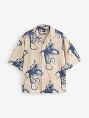 BOSS Brown Regular Fit Short Sleeve Shirt - Image 5 of 5