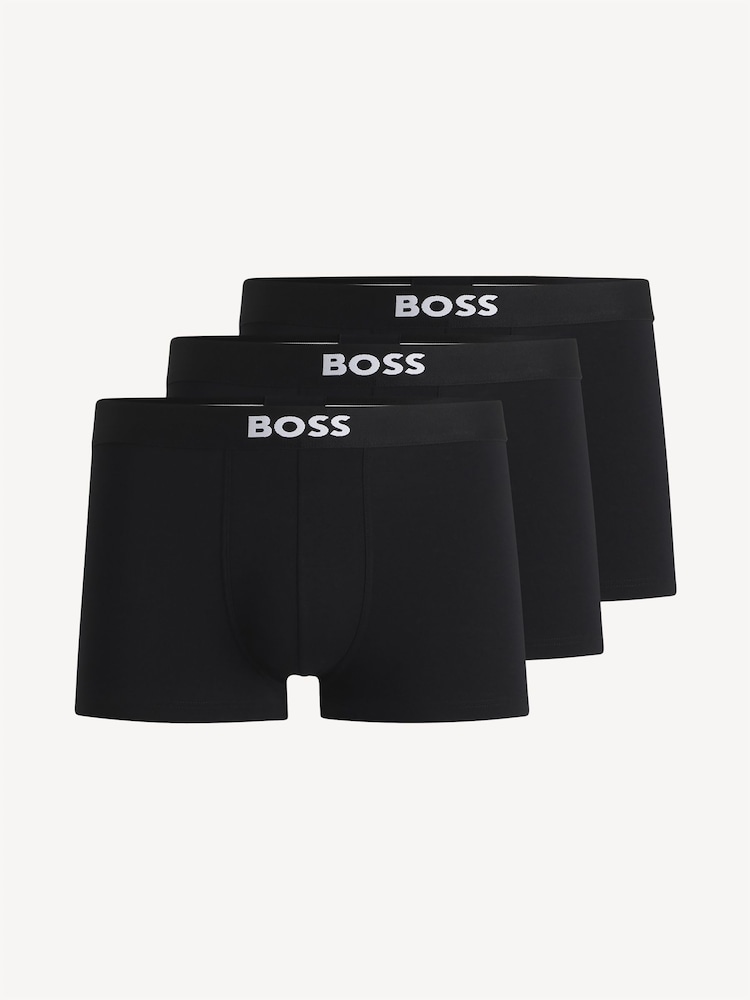 BOSS ONE Black Logo Boxer Trunks 3 Pack - Image 1 of 5