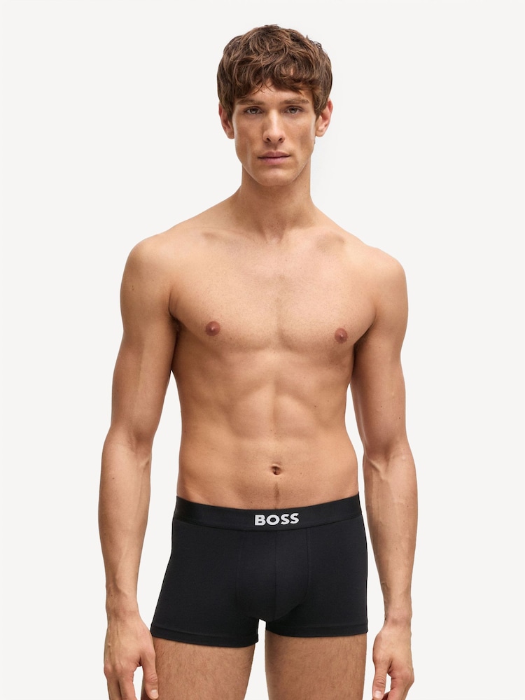 BOSS ONE Black Logo Boxer Trunks 3 Pack - Image 2 of 5