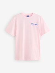 HUGO Pink Oversize Fit Vintage Logo 100% Cotton T-Shirt - Image 5 of 5