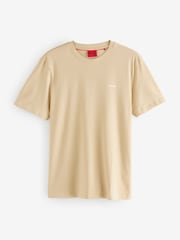 HUGO Brown 100% Cotton Logo T-Shirt - Image 1 of 1