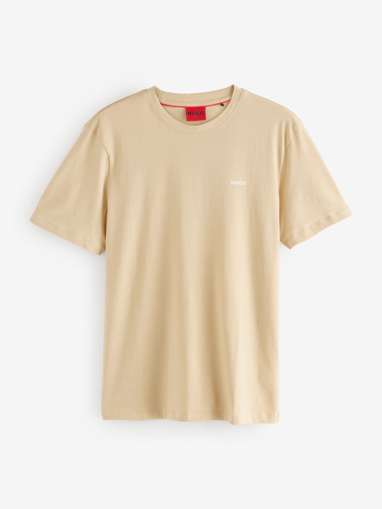 HUGO Brown 100% Cotton Logo T-Shirt - Image 1 of 1