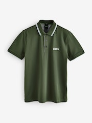 BOSS Green Paddy Pro Tipped Collar Polo Shirt - Image 5 of 5