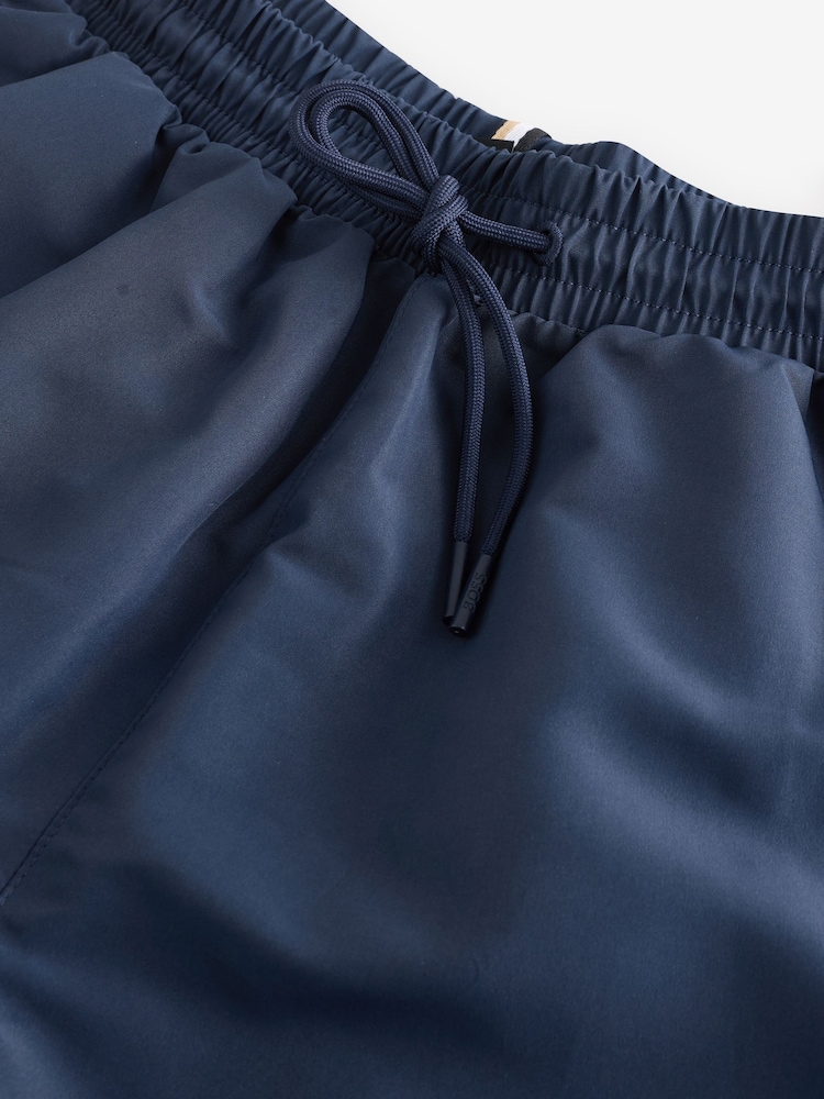BOSS Blue Starfish Two Tone Logo Swim Shorts - Image 2 of 4