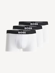 BOSS ONE White Logo Boxer Trunks 3 Pack - Image 1 of 5