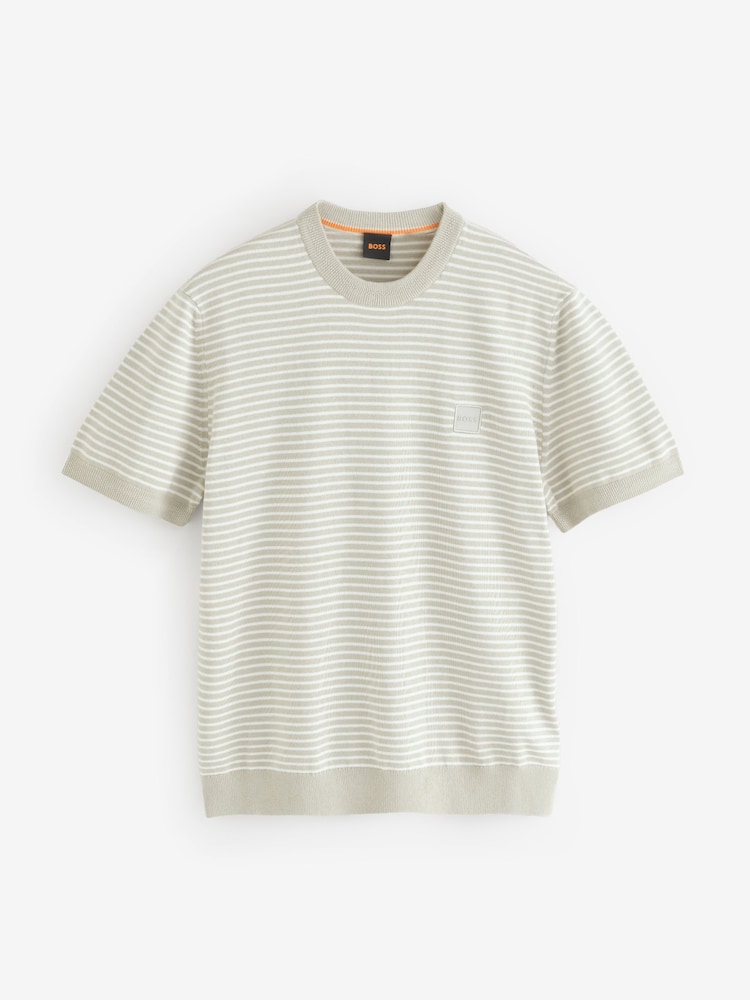 BOSS Brown Relaxed Fit Box Logo T-Shirt - Image 4 of 4