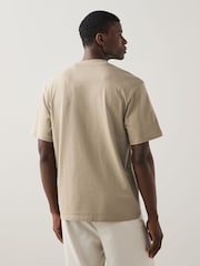 HUGO Brown Relaxed-Fit 100% Cotton T-Shirt - Image 2 of 4