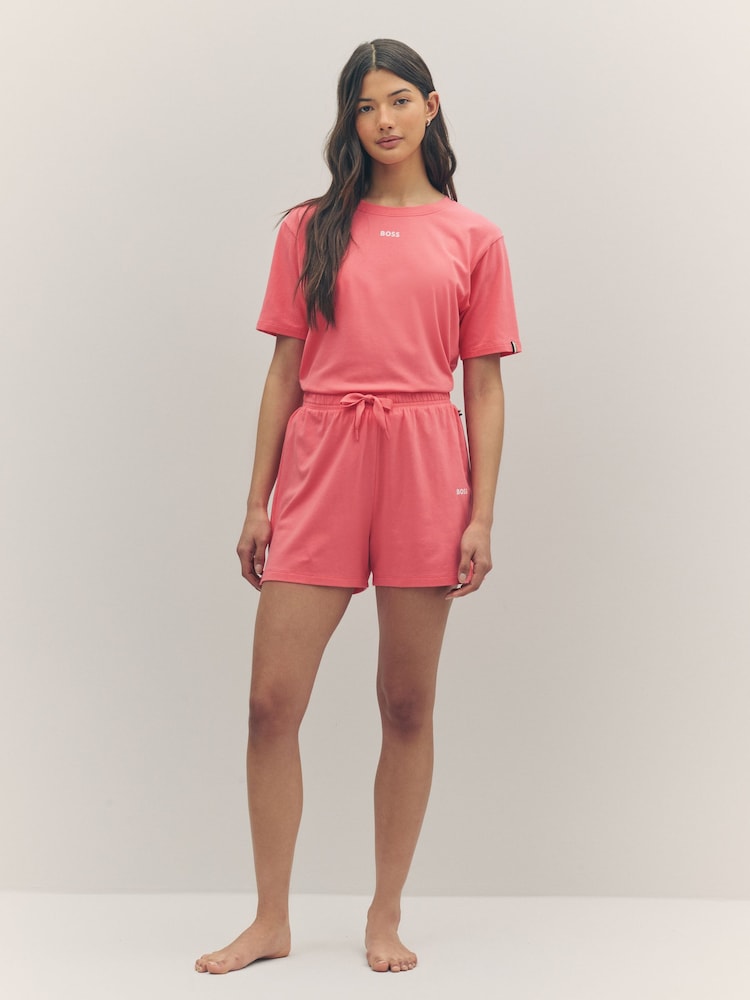 BOSS Pink Jersey Shorts - Image 3 of 6