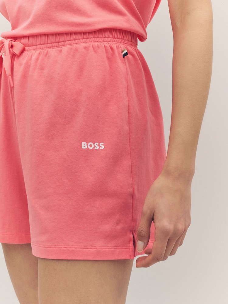 BOSS Pink Jersey Shorts - Image 4 of 6