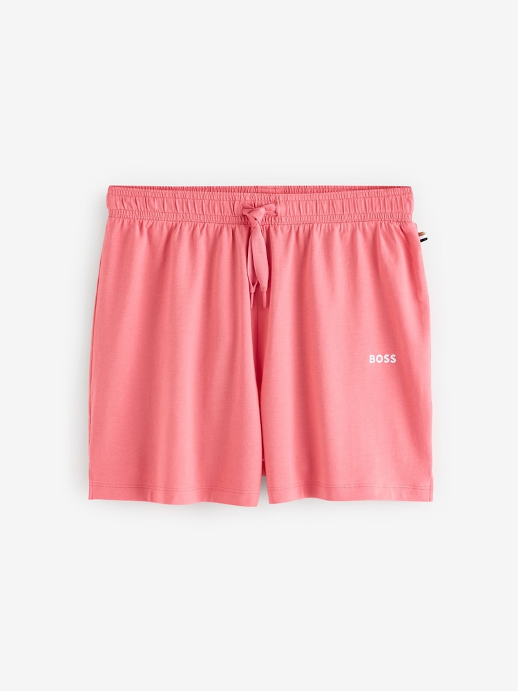 BOSS Pink Jersey Shorts - Image 6 of 6