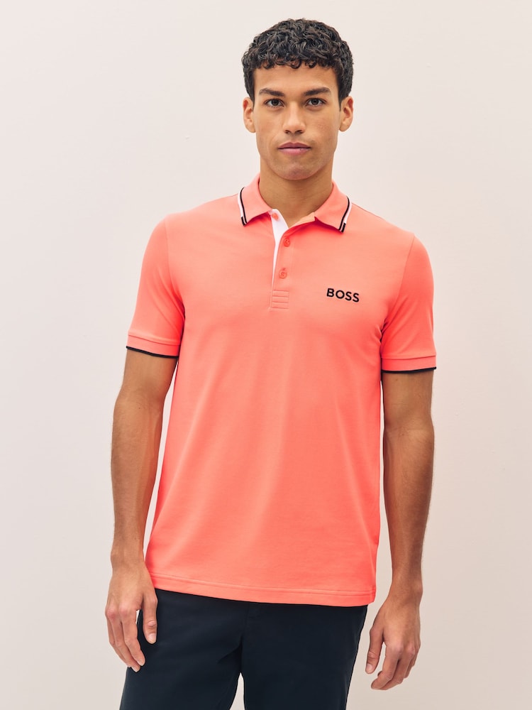 BOSS Red Paddy Pro Tipped Collar Polo Shirt - Image 1 of 1