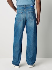 HUGO Blue Straight Leg Stretch Denim 100% Cotton Jeans - Image 2 of 5