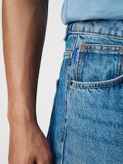 HUGO Blue Straight Leg Stretch Denim 100% Cotton Jeans - Image 3 of 5