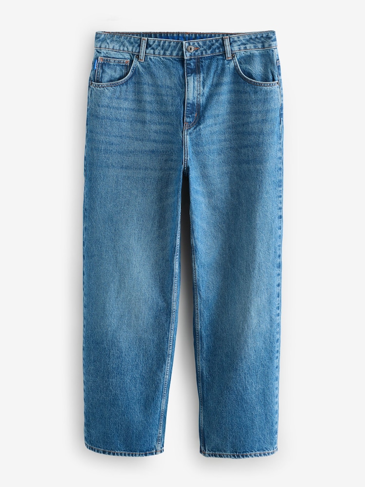 HUGO Blue Straight Leg Stretch Denim 100% Cotton Jeans - Image 5 of 5