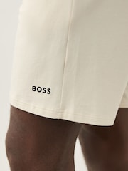 BOSS White Unique Logo Shorts - Image 5 of 6