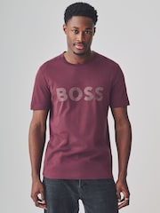 Vermelho - Camiseta BOSS Regular Fit com logotipo 100% algodão - Imagem 2 de 4